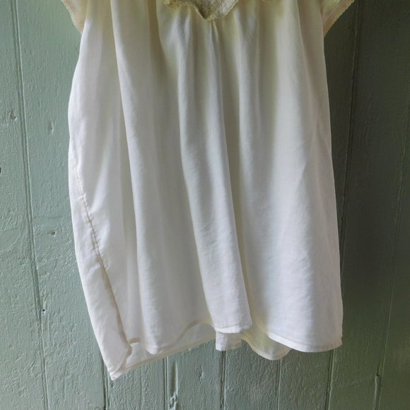 *PRICE FIRM* Vintage Lace Ruffle White Top - Picture 4 of 11